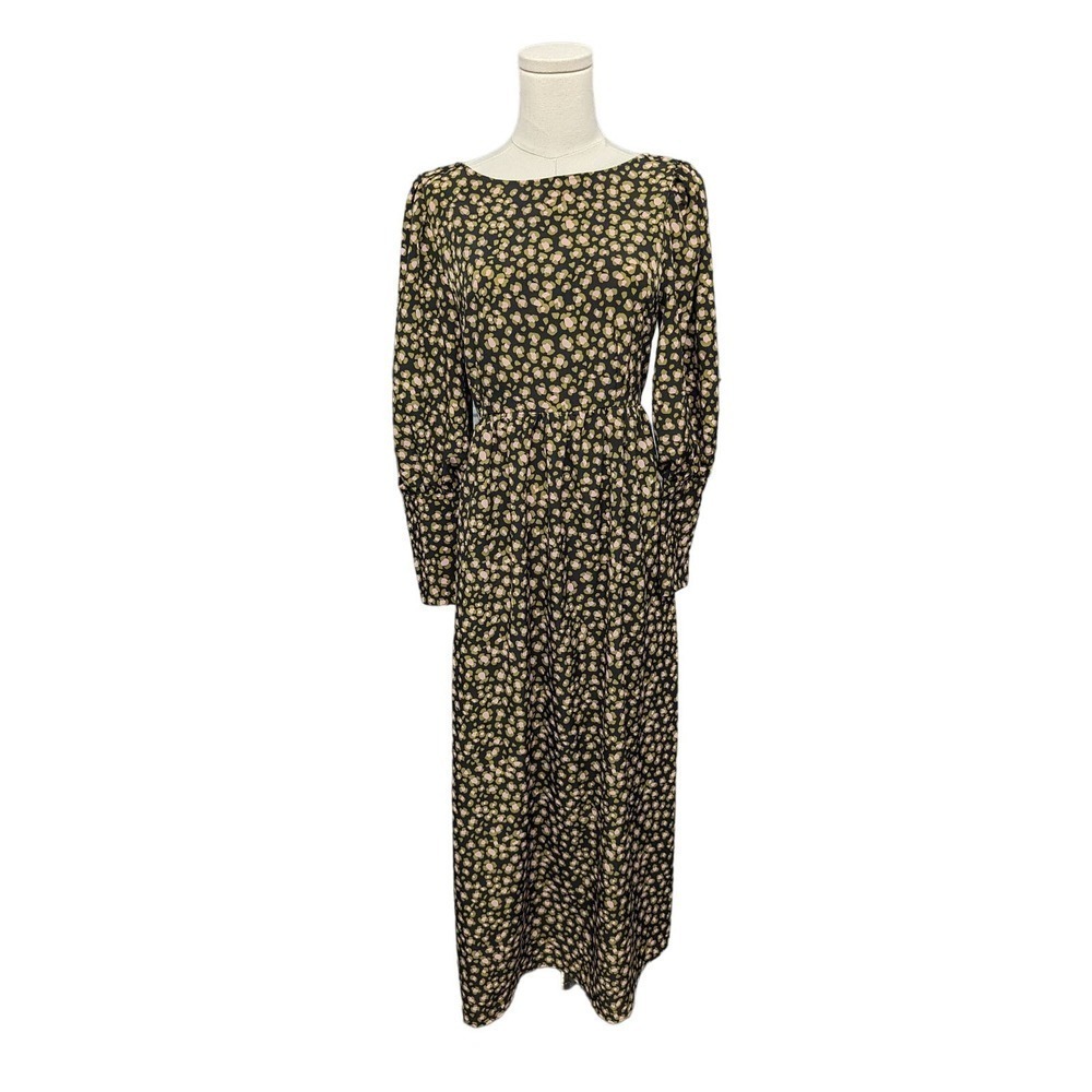 WHO WHAT WEAR Small Dress Cottagecore Prairie Midi Scoop Back‎ Abstract Print